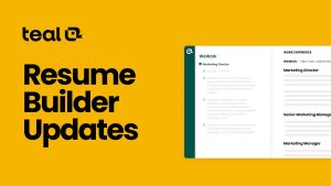 Teal Resume Builder 2