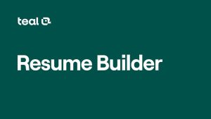 Teal Resume Builder 4